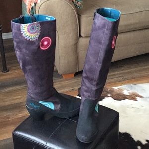Desigual signature knee boots